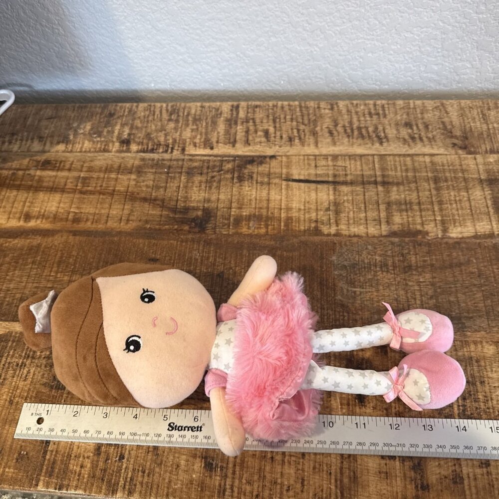 Spark Create Imagine BALLERINA Brunette Princess Pink White 13" Soft Plush Doll - Picture 6 of 7
